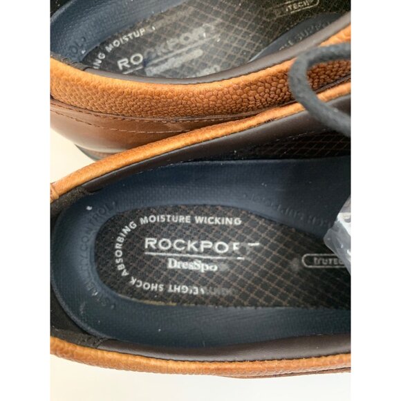 Rockport Dressports Comfort Leather Lace-Up Dress Shoes Tan Brown mens 11 US main image 7
